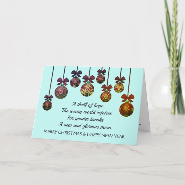 WEARY WORLD REJOICES | Christmas New Year Holiday Card (Front)