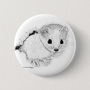 Weasel 6 Cm Round Badge