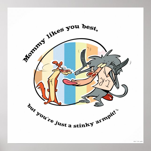 Weasel & Baboon "Mummy Likes You Best" Poster (Front)