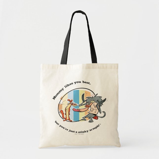 Weasel & Baboon "Mummy Likes You Best" Tote Bag (Front)
