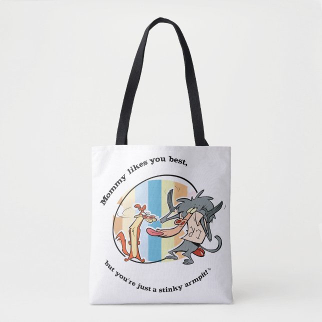 Weasel & Baboon "Mummy Likes You Best" Tote Bag (Front)