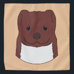 Weasel Face Bandana<br><div class="desc">Funny weasel face. Customisable background colour.</div>