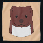 Weasel Face Bandana<br><div class="desc">Funny weasel face. Customisable background colour.</div>
