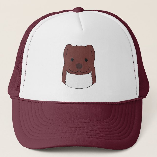 Weasel Face Trucker Hat (Front)