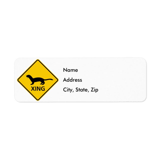 Weasel / Ferret Crossing Highway Sign (Front)