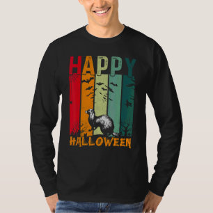 Weasel Girls Boys Retro Style Halloween Dinner P T-Shirt