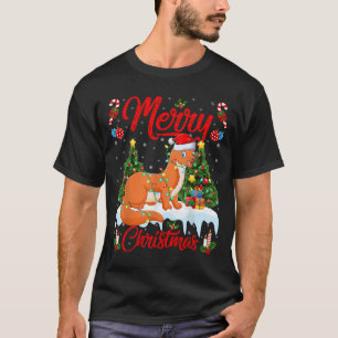 Weasel Merry Christmas Tree Lighting Weasel Xmas T-Shirt