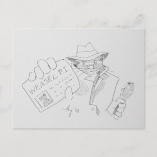 Weasel P.I. Postcard