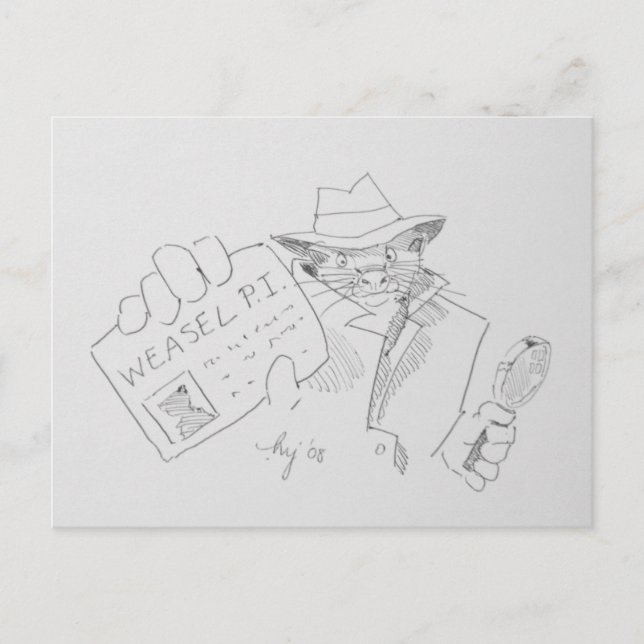Weasel P.I. Postcard (Front)