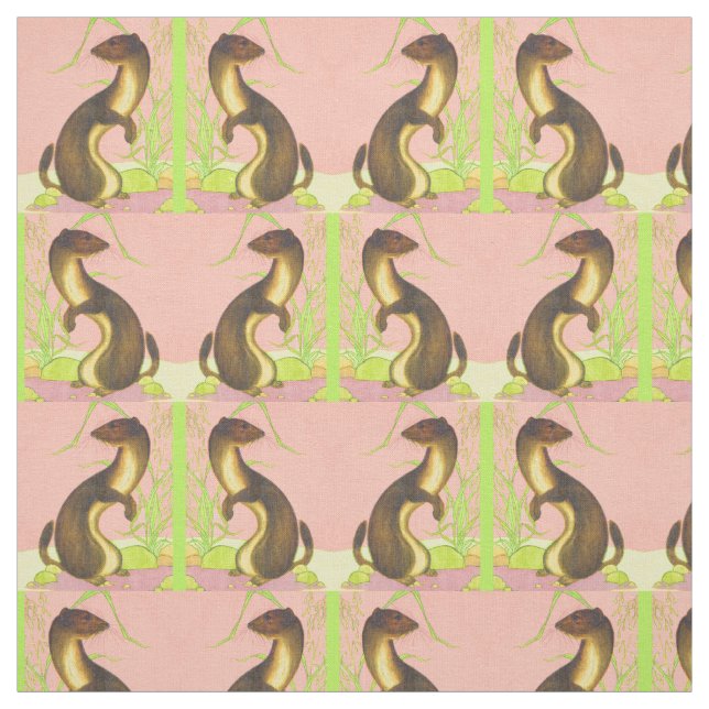 weasel print fabric (Swatch)
