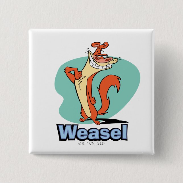 Weasel Proud Character Graphic 15 Cm Square Badge (Front)