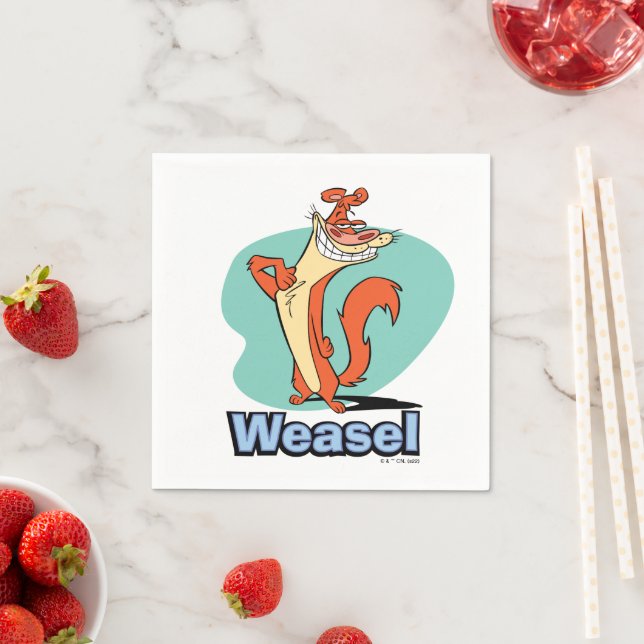Weasel Proud Character Graphic Napkin (Insitu)