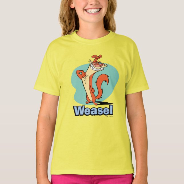 Weasel Proud Character Graphic T-Shirt (Front)
