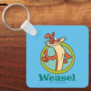 Weasel Thumbs Up Character Graphic Key Ring