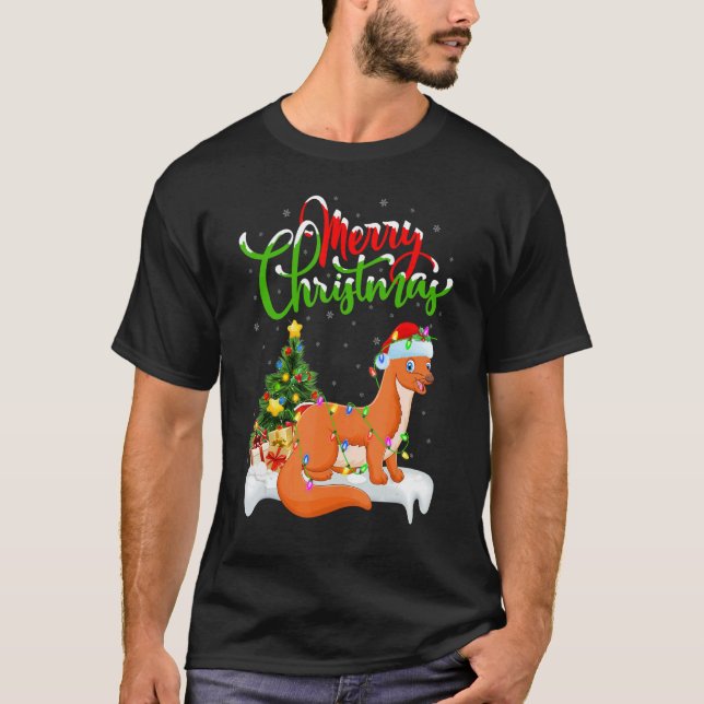 Weasel   Xmas Decorations Santa Weasel Christmas T-Shirt (Front)