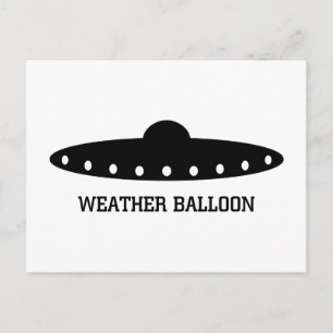 Weather Balloon UFO Postcard