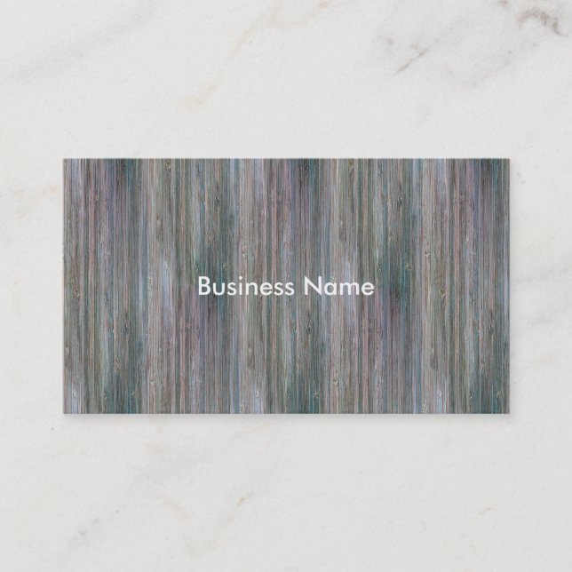 Weather-beaten Bamboo Wood Grain Look Business Card (Front)