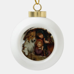 Weather-bound by Arthur John Elsley Ceramic Ball Christmas Ornament