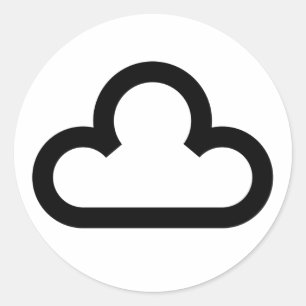 Weather Cloud Symbol Classic Round Sticker