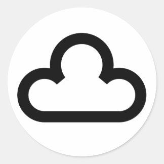 Weather Cloud Symbol Classic Round Sticker