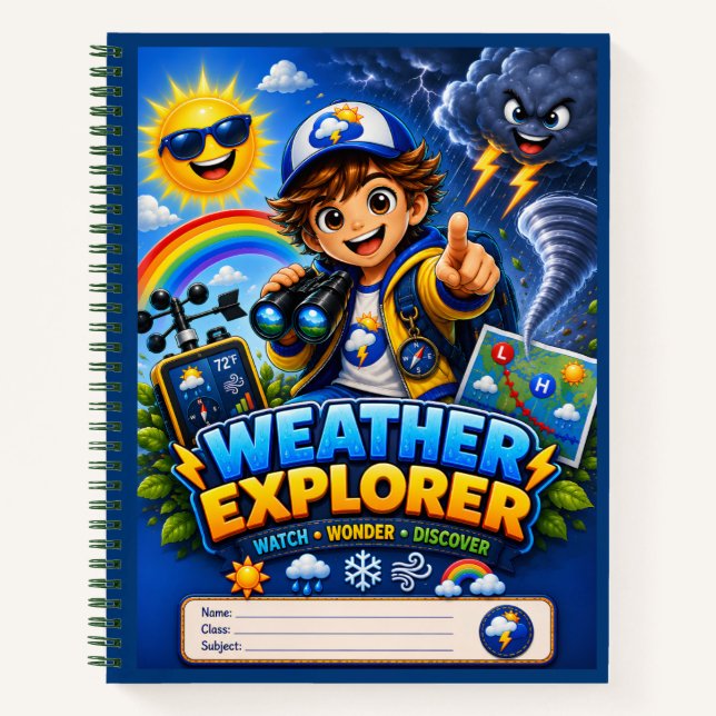 Weather Explorer Kids STEM Science Notebook (Front)