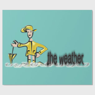 Weather Forecast in rainwear Wrapping Paper