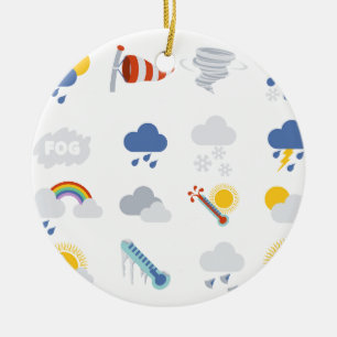 Weather Icons Ceramic Tree Decoration