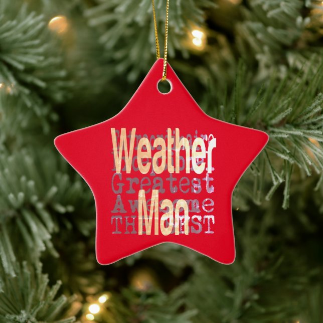 Weather Man Extraordinaire Ceramic Tree Decoration (Tree)