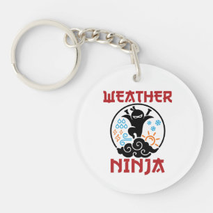 Weather Ninja Meteorologist Meteorology Weatherman Key Ring