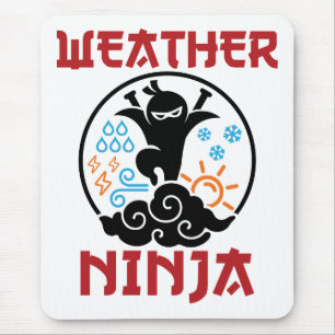 Weather Ninja Meteorologist Meteorology Weatherman Mouse Mat