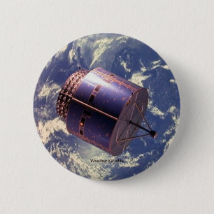 Weather Satellite 6 Cm Round Badge