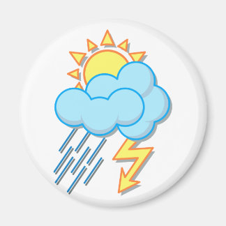 Weather sun rain lightning weather sun magnet
