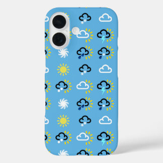 Weather symbols iPhone 16 case