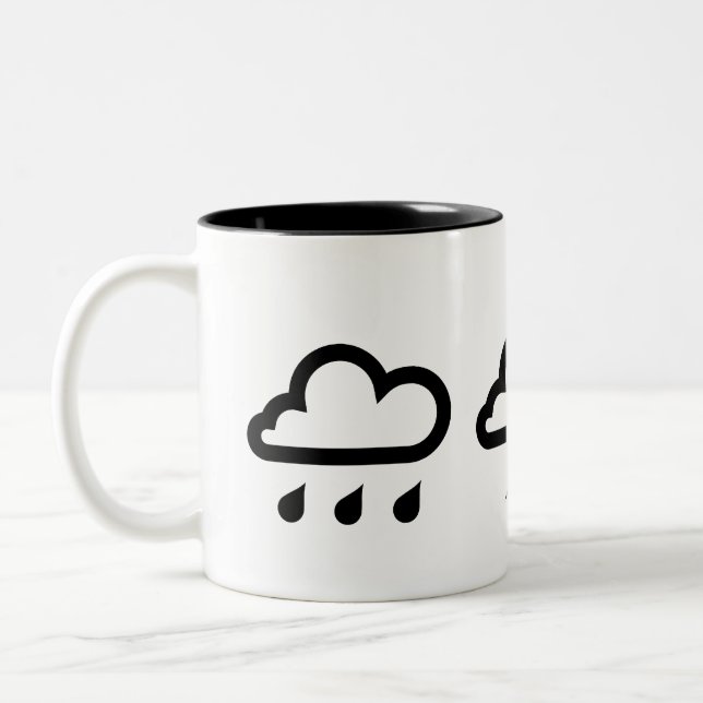 'Weather Systems' Pictogram Mug (Left)