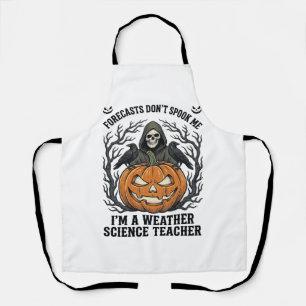 Weather Teacher Halloween Spooky Reaper Pumpkin De Apron
