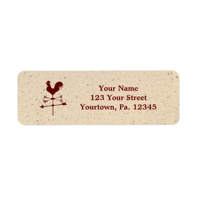 Weather Vane Address Label (Front)