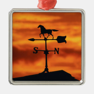 Weather Vane at Sunset Metal Tree Decoration