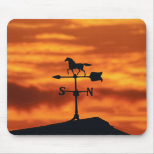 Weather Vane at Sunset Mouse Mat