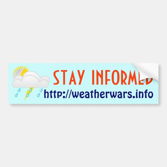Weather wars bumper sticker (Front)