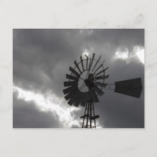 Weather you like it or not...I love windmills... Postcard