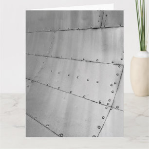 Weathered Aluminium Aircraft Skin Card