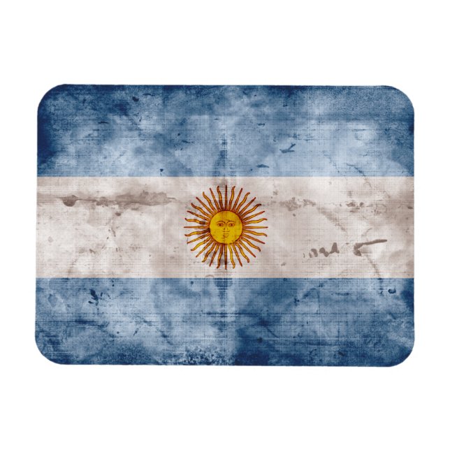 Weathered Argentina Flag Magnet (Horizontal)