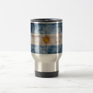 Weathered Argentina Flag Travel Mug