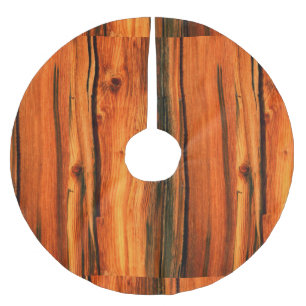 weathered barn boards brushed polyester tree skirt