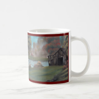 Weathered Barn by Pond Two Sided Mug