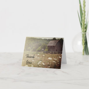 Weathered Barn Country Thank You Card