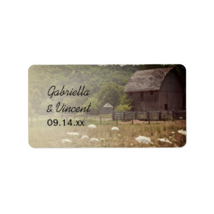 Weathered Barn Country Wedding Favour Tags