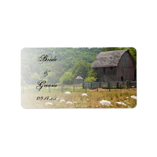 Weathered Barn Country Wedding Favour Tags Address Label