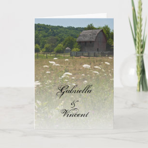 Weathered Barn Country Wedding Invitation