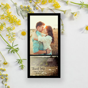 Weathered Barn Country Wedding Thank You Photo Card